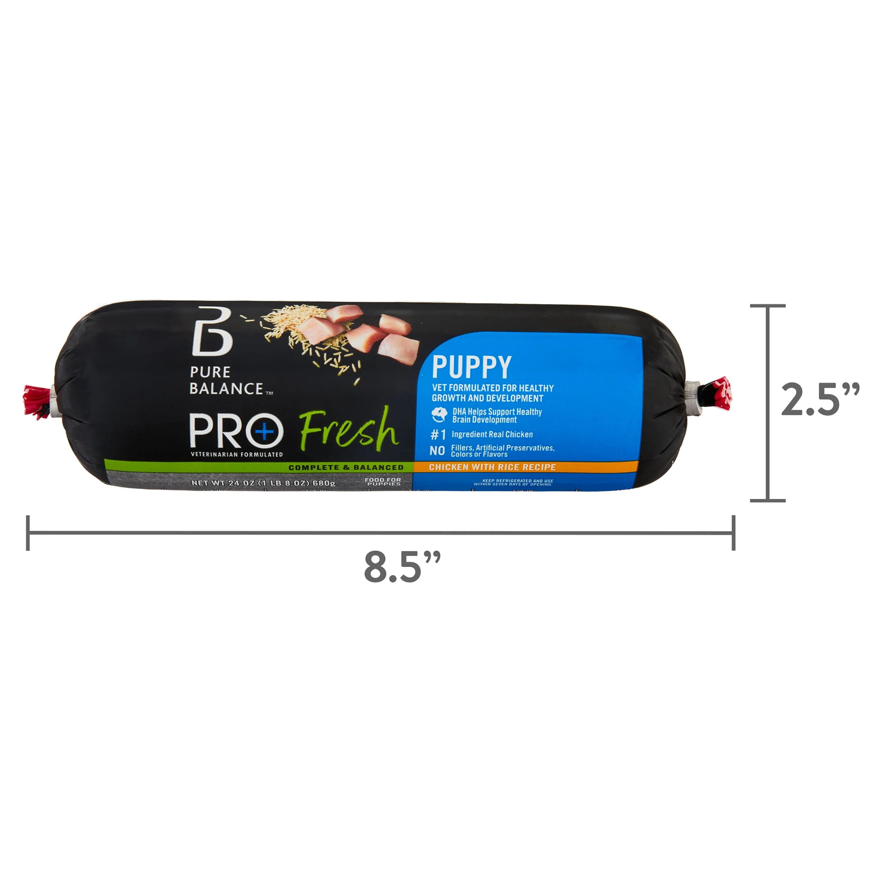(6 pack) Pure Balance Pro+ Fresh Puppy Food, Chicken with Rice Recipe, 24 oz