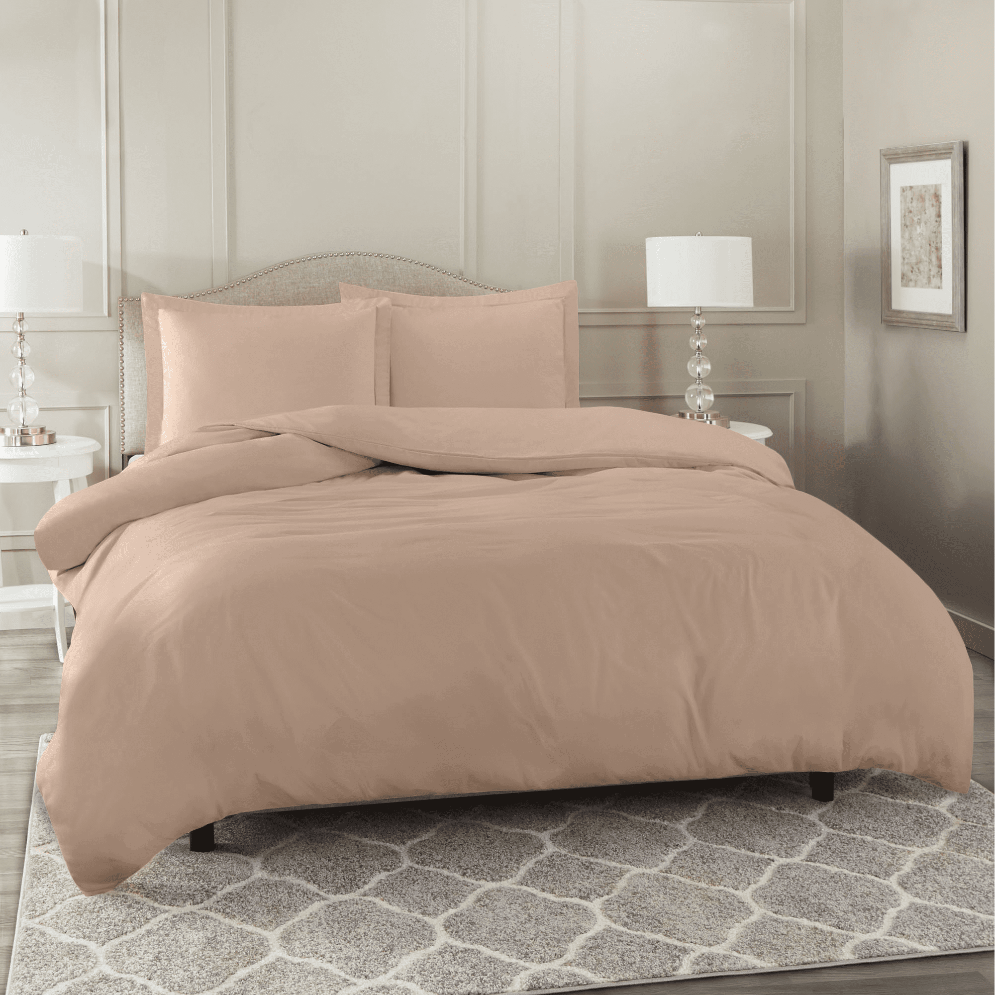Hearth & Harbor 3-Piece Taupe Duvet Set, King