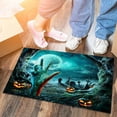 thumbnail image 3 of MOQIN Halloween Decoration - Halloween Doormat Blanket Welcome Home Front Door Decorations Halloween Decor Floor Rugs for Living Room, 3 of 7