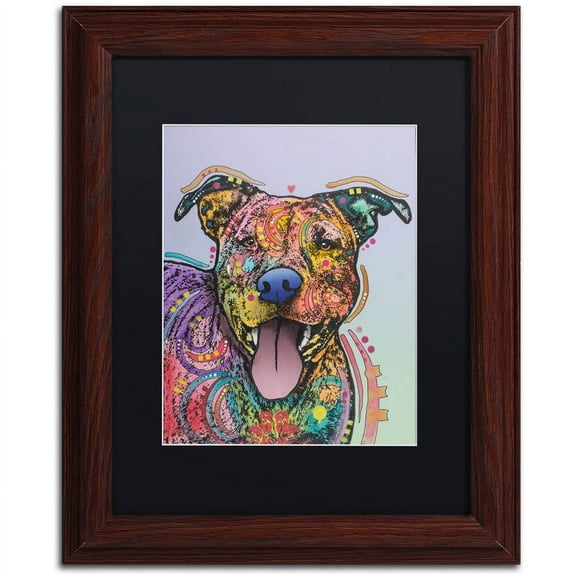 Trademark Fine Art "Zoey" Canvas Art by Dean Russo, Black Matte, Wood Frame