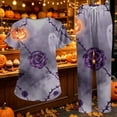 thumbnail image 5 of 2026 Womens Halloween Scrub Set, V-Neck Short Sleeve Top & Pants Medical Uniform for Nurses, Healthcare Workers with Pockets, 01-Light Gray, S, 5 of 6