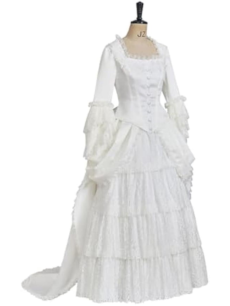 long white dress costume Adult White Peasant Dress, X Small