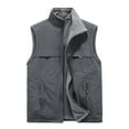 thumbnail image 2 of JNGSA Men's Jacket, Men's Full-Zip Vest Outerwear Loose Lightweight Warm Casual Sleeveless Jacket for Fall Winter, 2 of 3