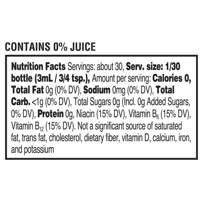 Great Value Strawberry Watermelon Liquid Drink Enhancer, 3.11 fl oz, B  vitamins, on-the-go flavor enhancer