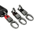thumbnail image 3 of pitrice Universal Car Key Holder Zinc Alloy Vehicle Start Key Ring Buckle Keychain Automotive Accessory, Red Leather, 3 of 7