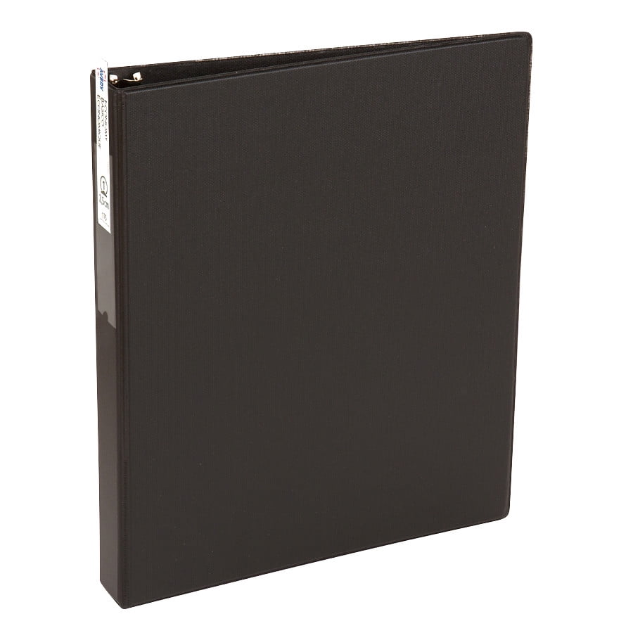 Avery Economy Binder, Label Holder, 1' Round Rings, 175-Sheet Capacity, Black (4301)
