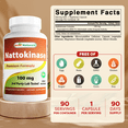 thumbnail image 2 of Best Naturals Nattokinase 100 mg (2000 FU) 90 Vegetarian Capsules, 2 of 7