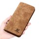 thumbnail image 1 of Monedero de cuero con bloque brillar billetera plegable cuero nobuck largo tarjetero de negocios vintage para hombre, 1 of 5