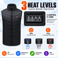 thumbnail image 3 of BounceUp Men's USB Heated Vest, 21-Zone 4 Independent Heat Controls Vest for Men, 3 of 9