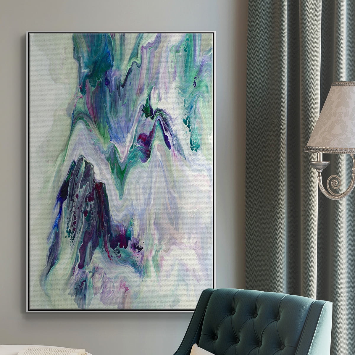 Wild River Framed Premium Gallery Wrapped Canvas - Ready to Hang - 17 x 25 - White Floating Frame