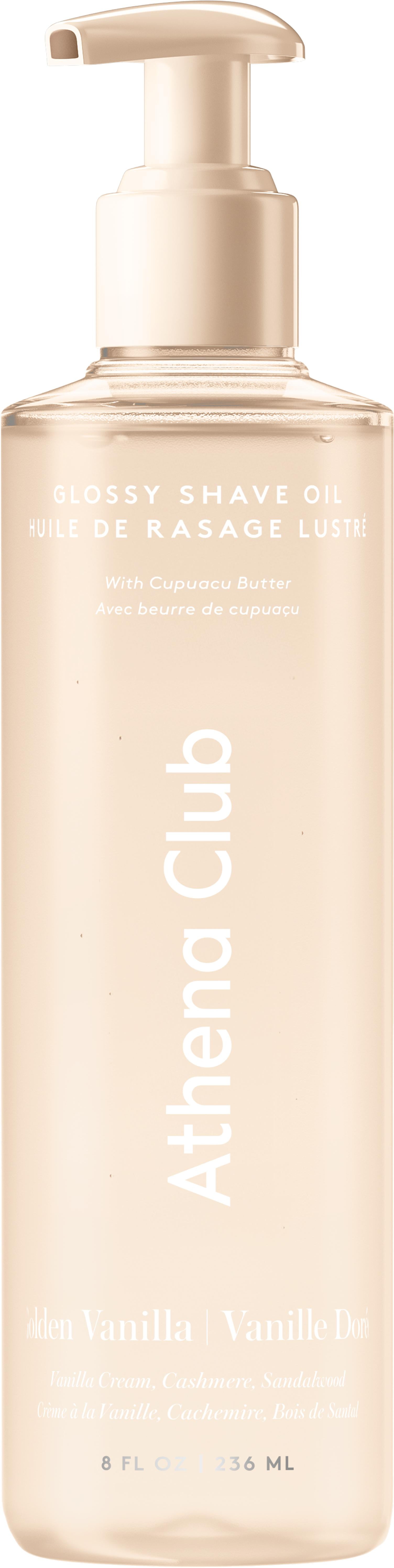 Athena Club Glossy Shave Oil, Golden Vanilla - 236 mL