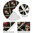 thumbnail image 2 of FMSHPON Halloween Rose Skull Xmas Christmas Tree Skirt Stand Mat for Holiday Party Decoration Indoor Outdoor 36 inches, 2 of 6