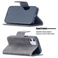 thumbnail image 2 of Allytech iPhone 12 Mini Case Wallet, PU Leather Slim Fit Magnetic Closure Hand Wrist Strap Shockproof Full Protection TPU Back Cover Shell for Apple iPhone 12 mini 5.4", Gray, 2 of 6