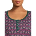 thumbnail image 5 of Terra & Sky Women's Plus Size Waffle Tee with Long Sleeves, Sizes 0X-4X, 5 of 5