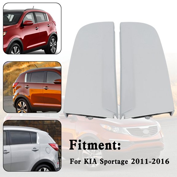 2PCS Chrome C Pillar Rear Door Cover Exterior Molding Trim For KIA Sportage 11-16