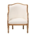 thumbnail image 3 of bali & pari Elizette Rattan and Bayur Wood French Provincial Accent Chair, Honey Oak, 3 of 10