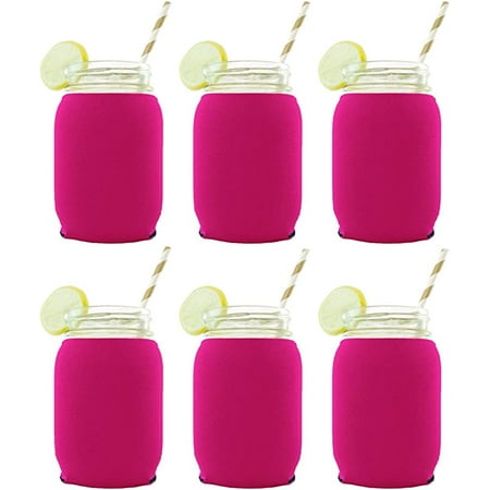 

Blank Neoprene Mason Jar Coolie (Fits 16oz Jars) (Magenta 6 Pack)