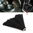 thumbnail image 1 of Aramox Car Gear  Cover, Shifter Lever Dust Cover Boot Gaiter Car Interior Suede Shifter Boot Gear Gaiter Cover Universal For Most Vehicles, 1 of 8