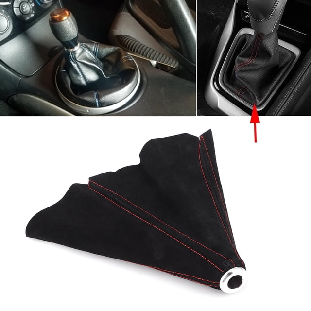 Aramox Car Gear Cover, Shifter Lever Dust Cover Boot Gaiter Car Interior Suede Shifter Boot Gear Gaiter Cover Universal For Most Vehicles