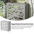 thumbnail image 7 of COZAYH Modern Contemporary Dresser, 3-Drawer Front Mirror Nightstand, for Bedroom, Living Room, Entryway, Light Gray, 7 of 7