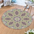 thumbnail image 1 of Round Rugs Vintage Round Rugs Machine Washable Round Rugs Floor Carpet Non-Slip Low Pile Round Rugs for Living Room Bedroom Dining Room Indoor(G,180 * 180CM), 1 of 6
