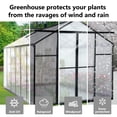 thumbnail image 2 of Tuekys 12*8FT Greenhouse for Outdoor, Polycarbonate Greenhouse with Roof Vent, Large Walk-in Greenhouse for Outside Garden Backyard, 2 of 8