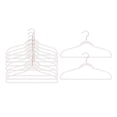 thumbnail image 3 of 10 Uds. Perchas flocadas para ropa, organizador de guardarropa antideslizante, soporte para ropa, camisas, trajes, abrigos, estantes para armario, Blanco Macarena Perchas, 3 of 8