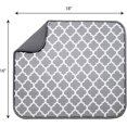 thumbnail image 2 of Paquete de 2 alfombrillas de secado de platos de microfibra, alfombrilla absorbente para secar vasos, platos y tazas, 40 cm x 46 cm, parte trasera gris, 2 of 5