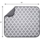 thumbnail image 2 of Paquete de 2 alfombrillas de secado de platos de microfibra, alfombrilla absorbente para secar vasos, platos y tazas, 40 cm x 46 cm, parte trasera gris, 2 of 5