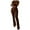 Coffee, variant on Fgnfyis Women's 2 Piece Casual Group Folding Bell Bottom Group Short Sleeved Short Version Blouse Casual Clothing Sets Pants Sets for Women Women's Trousers Suit Beige S