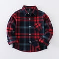 thumbnail image 6 of XIMIN Boys Flannel Shirt Toddler Kids Buffalo Plaid Long Sleeve Button Down Shirt Casual Fall Winter Tops, 6 of 9
