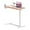 Pink, variant on Medical Overbed Adjustable Bedside Table with Hidden Casters, Pneumatic Mobile Rolling Laptop Standing Desk with Tray for Home and Hospital Use, Pink