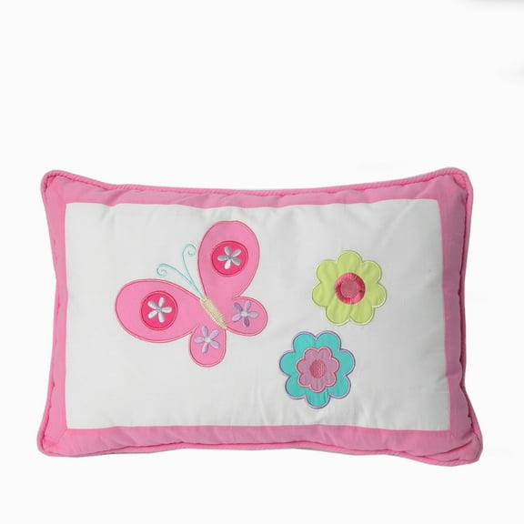 Cozy Line Home Fashion Butterfly Flower Cotton Rectangular Lumbar Décor Throw Pillow