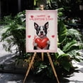 thumbnail image 4 of Happy Valentine's Day Boston Terrier Brings Love Heart Vertical Matte Canvas Poster Gentleman Dog Lover Gifts Wall Art Home Decor - 02028, 4 of 5
