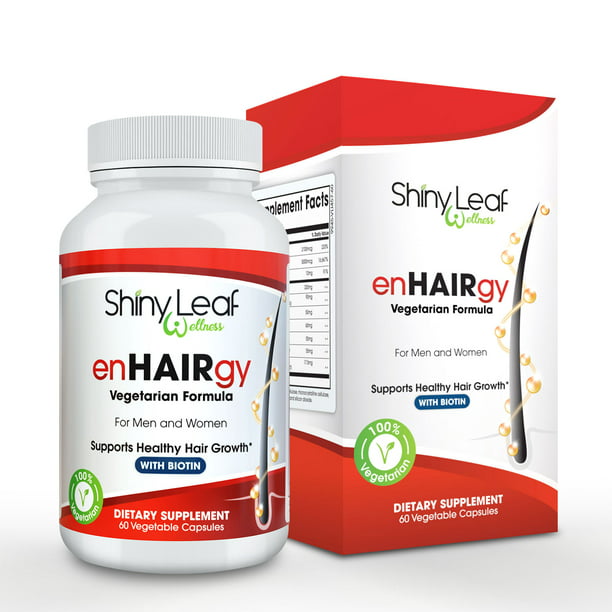 Shiny Leaf enHAIRgy Hair Vitamins with Saw Palmetto and Biotin 60 Capsules  
