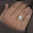 thumbnail image 5 of Cora Jewellery 3.5CT Radiant Moissanite Engagement Ring for Women, 10K White Gold, 6.5 US, 5 of 9