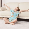thumbnail image 3 of FORMRS Niños Short Sleeve Top and Pants Pajama Set Unisex Satin 2-Piece Sleepwear, Sizes 9-10Y, Cartoon Capybaras Pattern, 3 of 8