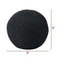 thumbnail image 5 of 9 inch Boucle Ball Throw Pillow Nordic Round Toss Pillow Detachable Sphere Shaped Decorative Pillow for Couch, Sofa, Bedroom (Black, 9 inch), 5 of 6