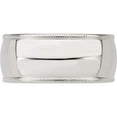 thumbnail image 5 of Sterling Silver 9mm Milgrain Comfort Fit Band (Size 7) Made In United States qcfm090-7, 5 of 6