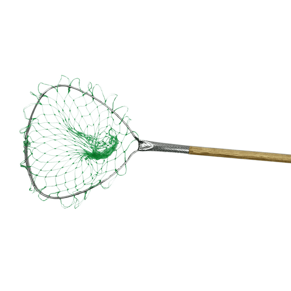 Tsunami Crab Net 60'' Wood Handle – Durable Mesh for Crabbing