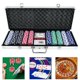 thumbnail image 1 of Juego de fichas Texas Cards Poker Dice Decks Set Accesorios para juego de casino 500 piezas, 1 of 10