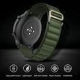 thumbnail image 2 of KONEE Nylon Band Compatible withApple Watch Ultra 49mm 45mm 44mm 42mmStrap Bracelet G-hook Adjustable Replacement Wristband for i Watch Series 8/7/6/5/4/3/2/1 and Apple Watch SE/Ultra - Green, 2 of 7