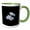 Green/White, variant on 3drose, Pale Blue Plumbago Tropical Flower Photograph, 11oz Two-tone Red Mug