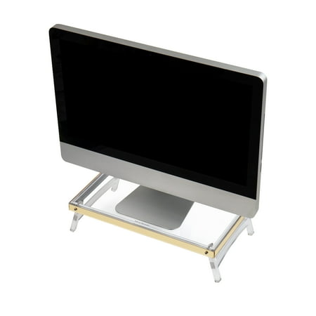 Mind Reader - Cosmopolitan Collection Foldable Monitors Stand - Gold