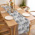 thumbnail image 3 of Spring Botanical Table Runner - 90 Inch Long Country Floral Leaves Gray Brown Cotton and Linen Blended Dress Scarves Farmhouse Table Runner for Kitchen Dining, Coffee Table, 13" x 90", 3 of 8