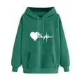 thumbnail image 3 of Jinhomg Cute Fall Sweatshirt for Women Trendy Dandelion Printed Hoodies Lightweight Comfy Long Sleeve Hooded Pullover Daily Wear Spring Saving Army Green S, 3 of 4