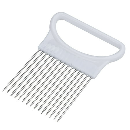 

Chueow Tomato Onion Vegetables Slicer Cutting Aid Holder Guide Slicing Cutter Safe Fork Kitchen Supplies