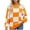 Orange, variant on Mock Neck Long Sleeve Sweater Women Plaid Print Winter Warm Ribbed Cuff Long Sleeve Shirts Solid Casual Loose Oversized Pullover Sweaters