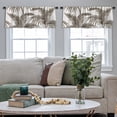 thumbnail image 3 of LALILO Kitchen Curtain Valance Faded Banana And Palm Rod Pocket Window Curtain 52"x 18" Set of 2, 3 of 6