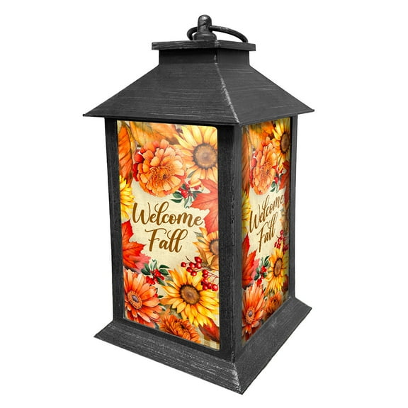 Briarwood Lane Welcome Fall Flowers Lantern